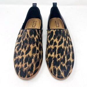 Lucca Lane Tabby Cheetah Loafers Size 8